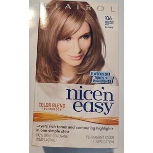 Clairol‎ Nice'n Easy Permanent Hair Color #106 Natural Medium Ash Blonde